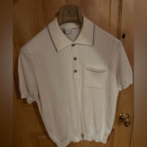 Brunello Cucinelli White Polo Shirt